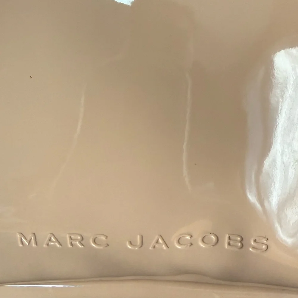 Marc Jacobs Glossy Beige Cosmetic Bag